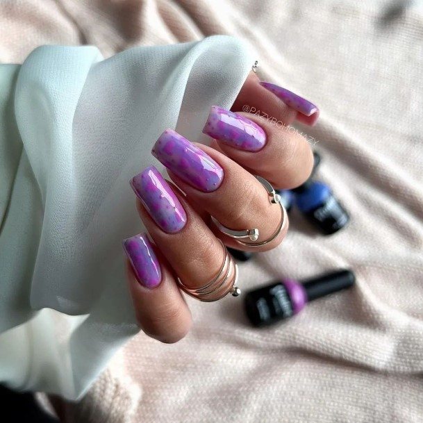 Cool Violet Nails For Women