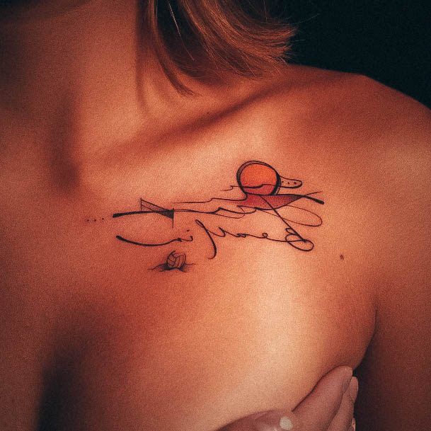 Cool Volleyball Tattoos For Women