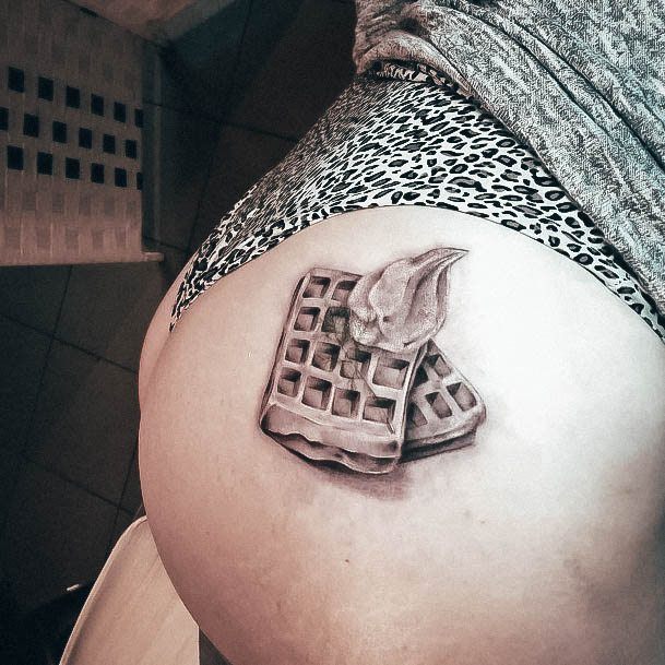 Cool Waffle Tattoos For Women