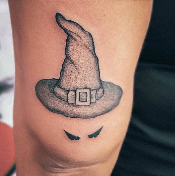 Cool Witch Hat Tattoos For Women