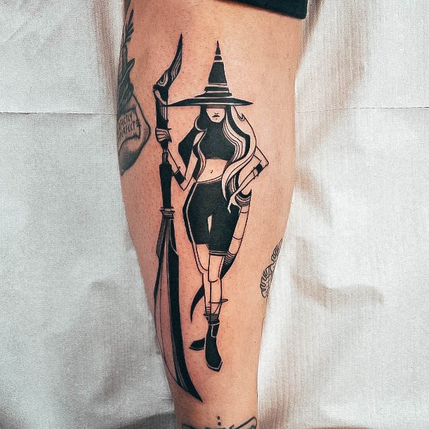 Cool Witch Tattoos For Women