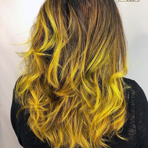 Cool Yellow Ombre Hairstyless For Women