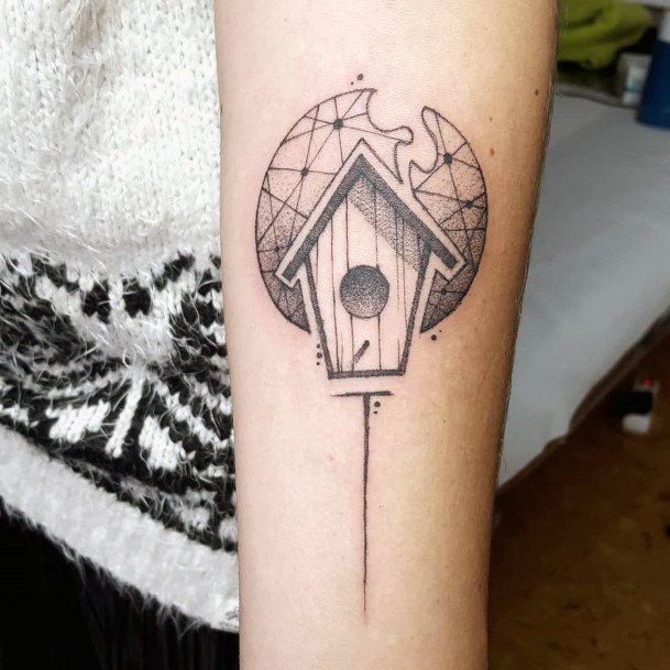 Coolest Females Birdhouse Tattoo