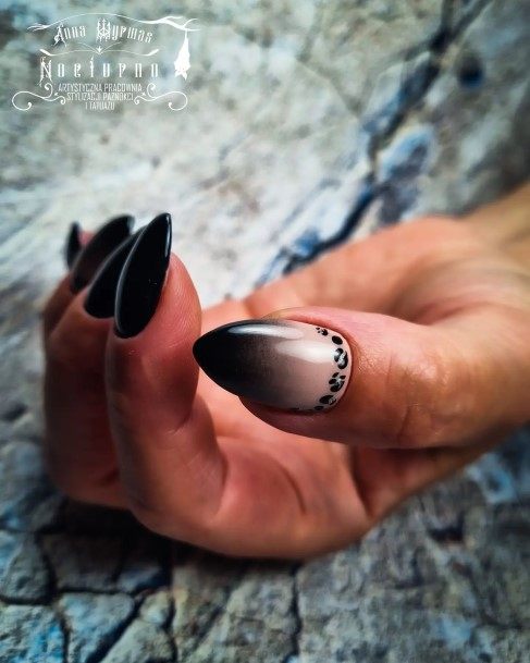 Coolest Females Black Ombre Nail