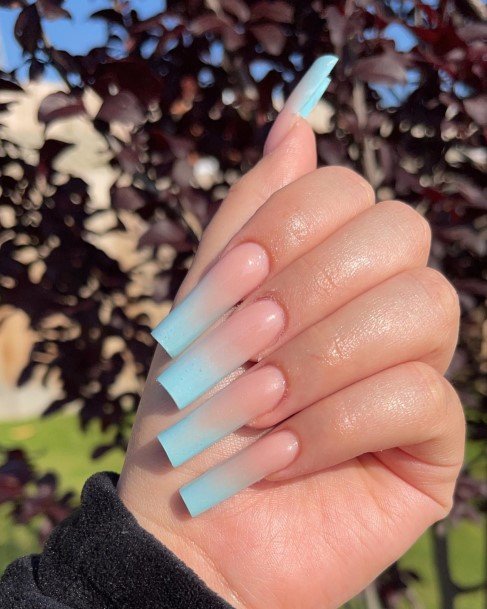 Coolest Females Blue Ombre Nail