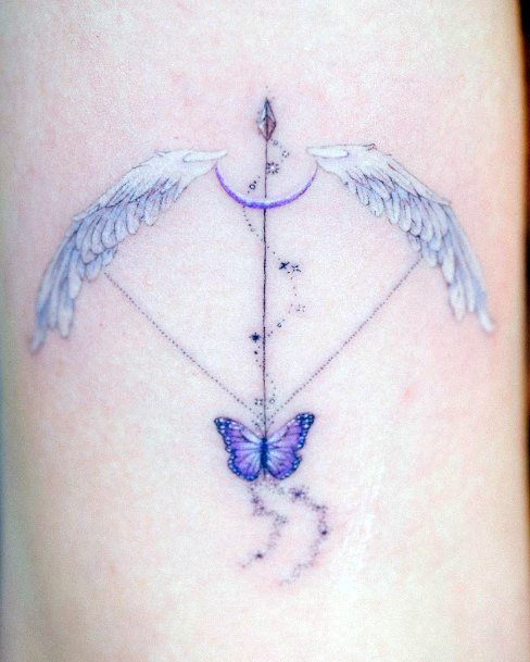 Coolest Females Bow And Arrow Tattoo