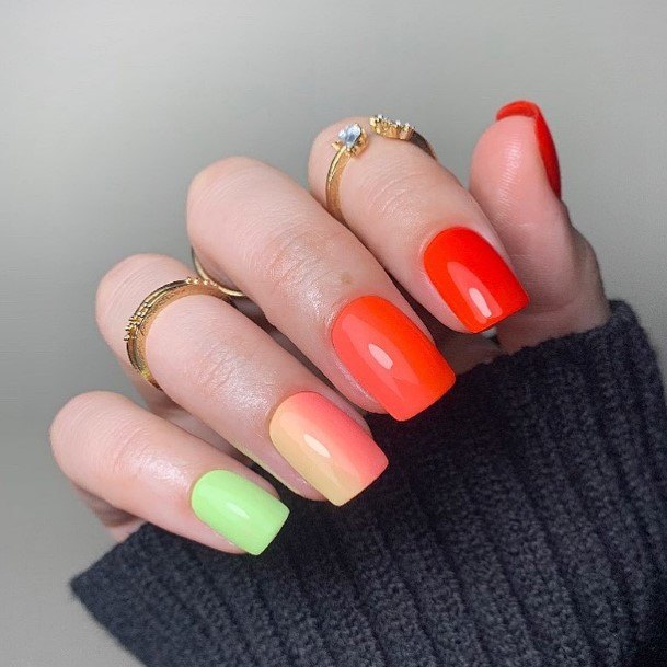 Coolest Females Bright Ombre Nail