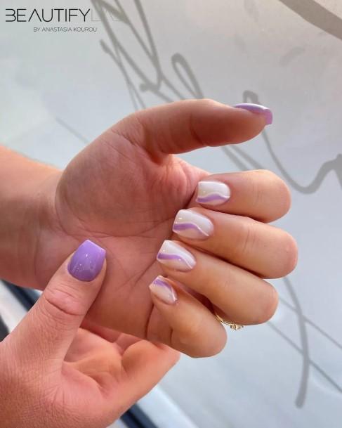 Coolest Females Bright Purple Nail