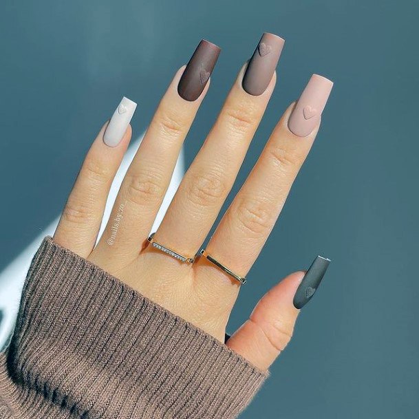 Coolest Females Brown Dress Nail