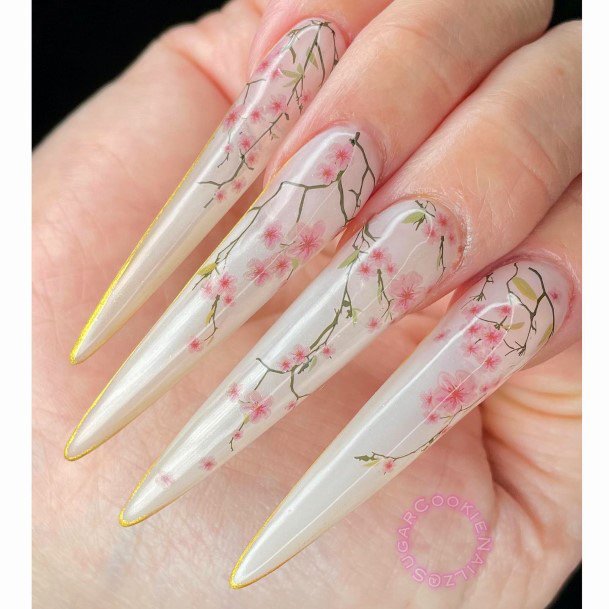 Coolest Females Cherry Blossom Sakura Nail