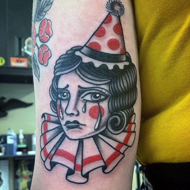 Coolest Females Clown Tattoo