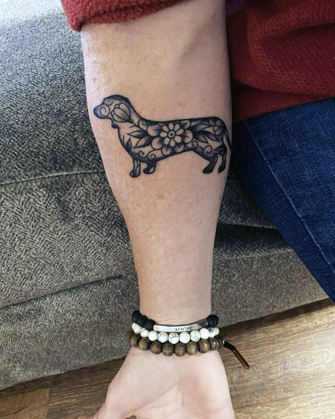 Coolest Females Dachshund Tattoo