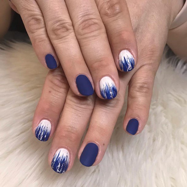 Coolest Females Dark Blue Matte Nail