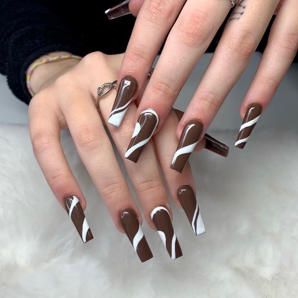 Coolest Females Dark Brown Nail