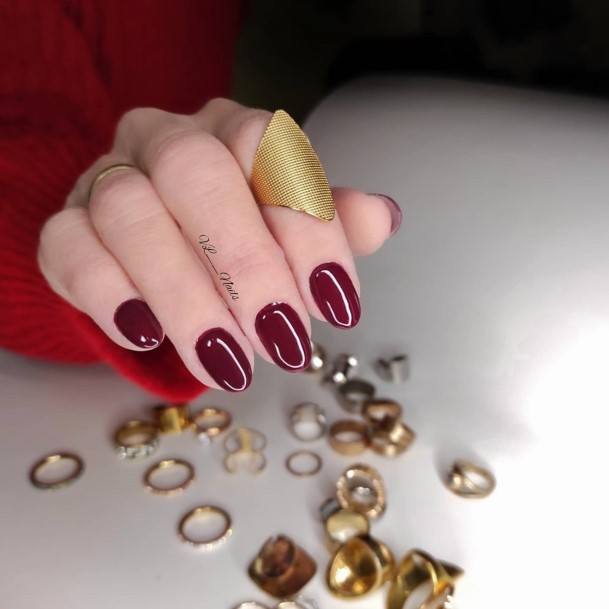 Coolest Females Dark Maroon Nail