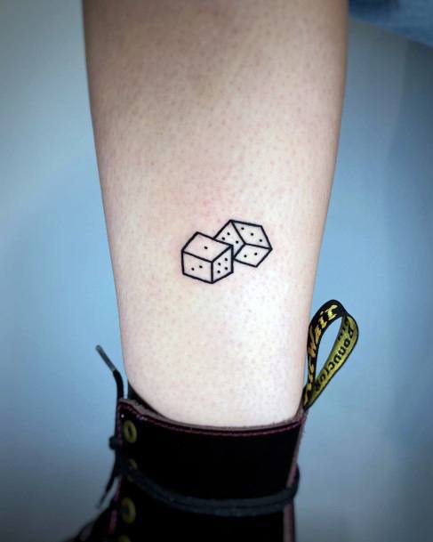 Coolest Females Dice Tattoo