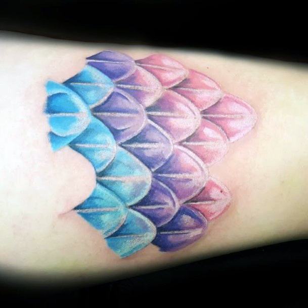 Coolest Females Fish Scales Tattoo