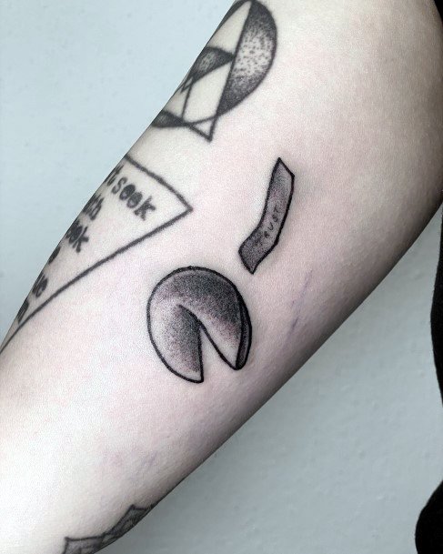 Top 100 Best Fortune Cookie Tattoos For Women - Lucky Design Ideas