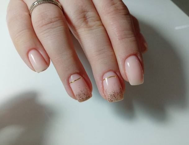 Coolest Females Gold Ombre Nail