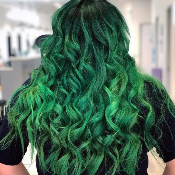 Coolest Females Green Hairstyles