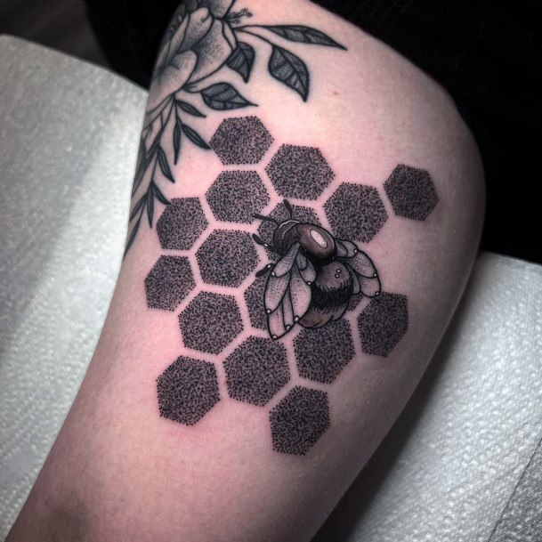 Coolest Females Honeycomb Tattoo