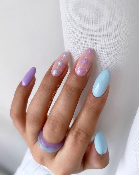 Coolest Females Light Blue Nail