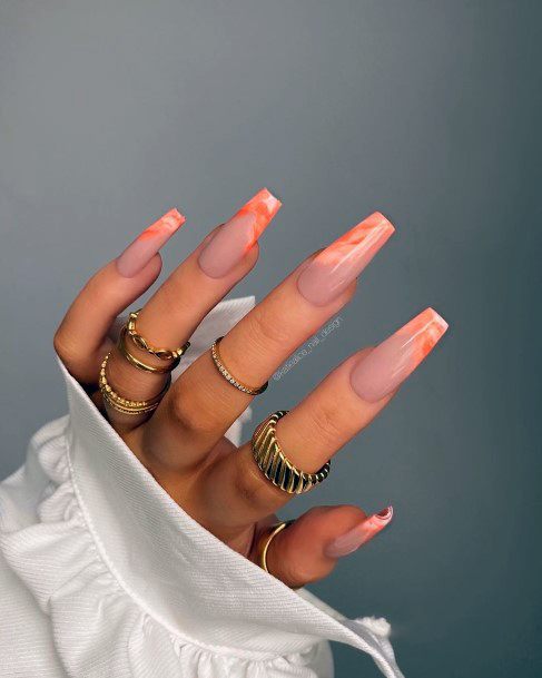 Coolest Females Long French Nail