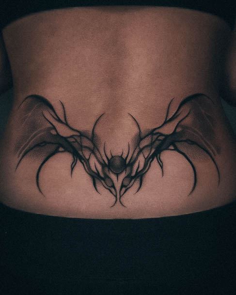 Coolest Females Lower Back Tattoo