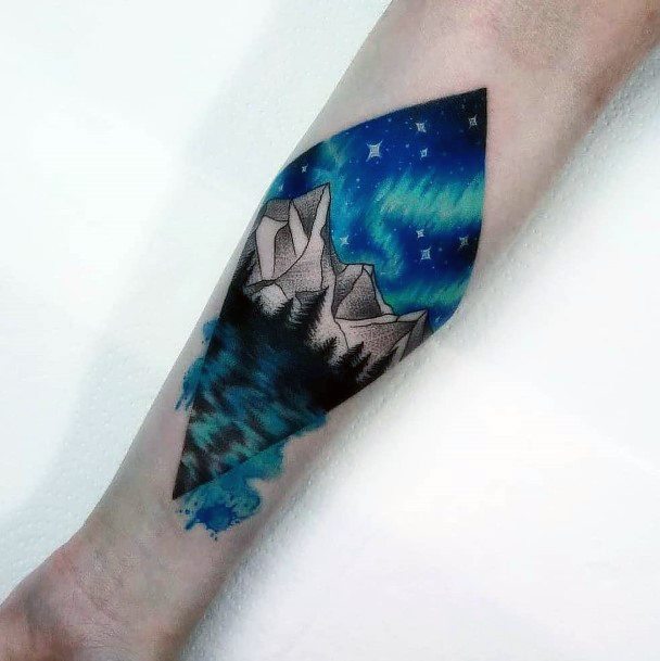 Coolest Females Northern Lights Tattoo