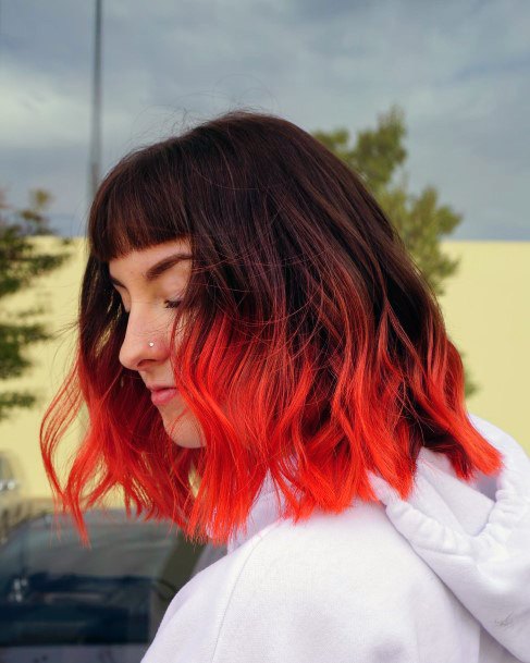 Coolest Females Orange Ombre Hairstyles