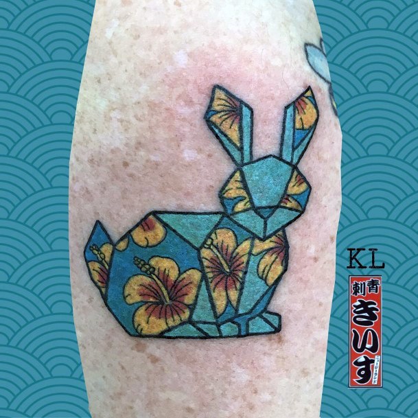 Coolest Females Origami Tattoo Rabbit