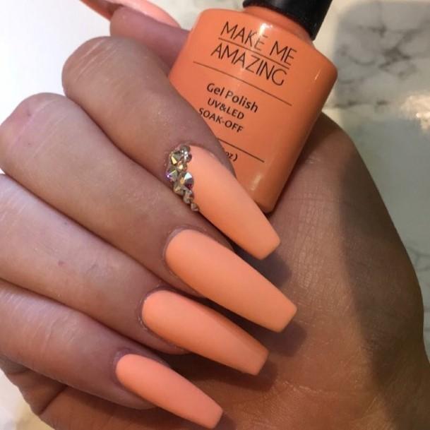 Coolest Females Peach Matte Nail