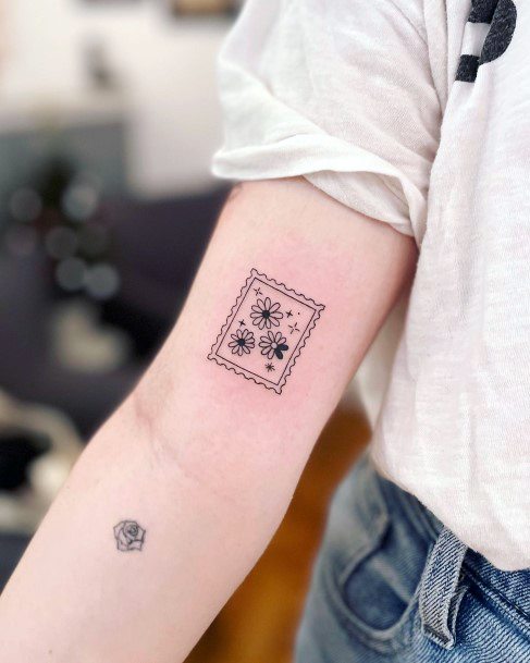 Coolest Females Postage Stamp Tattoo