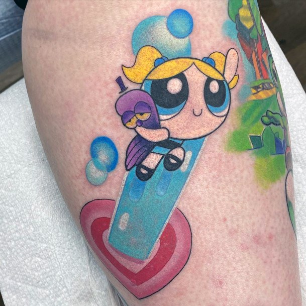 Coolest Females Powerpuff Girls Bubbles Tattoo