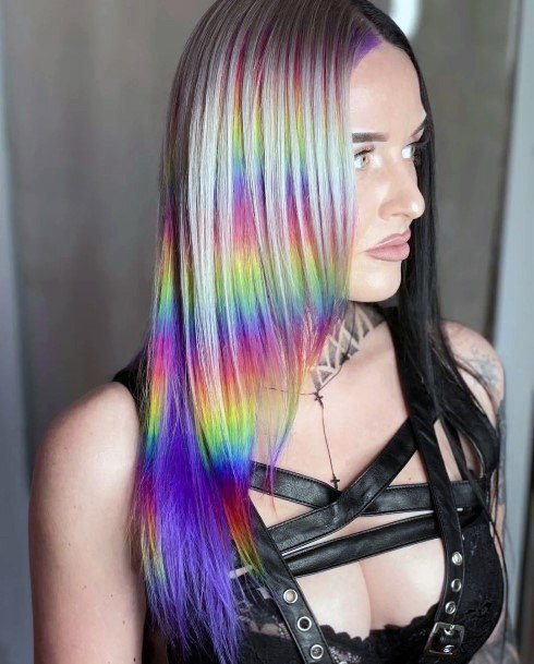 Coolest Females Rainbow Hairstyles