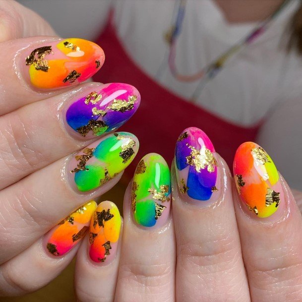 Coolest Females Rainbow Nail