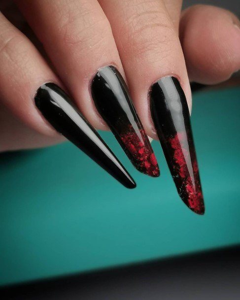 Coolest Females Red Ombre Nail