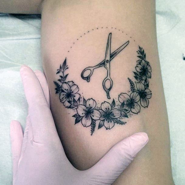 Coolest Females Scissors Tattoo