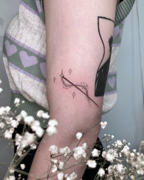 Coolest Females Shooting Star Tattoo