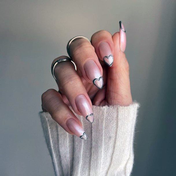 Coolest Females Silver Dress Nail