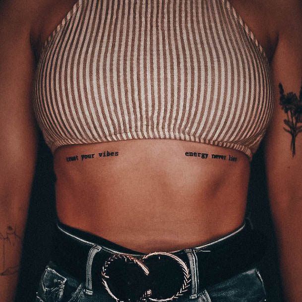 Coolest Females Small Chest Tattoo