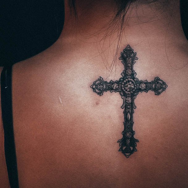 Coolest Females Small Cross Tattoo