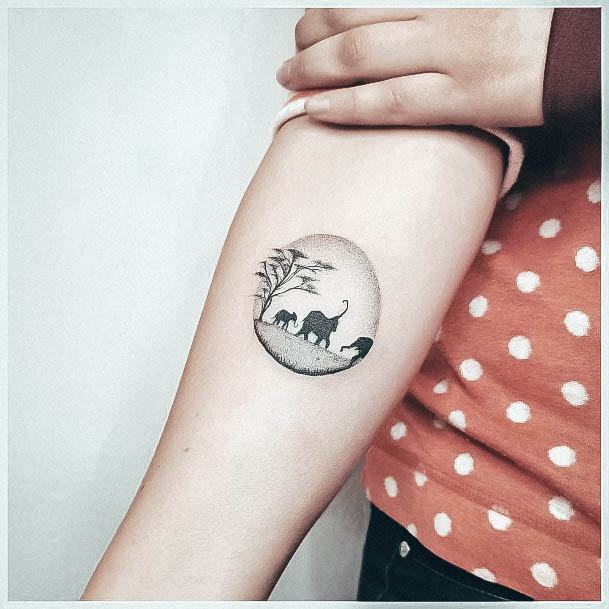 Coolest Females Small Elephant Tattoo