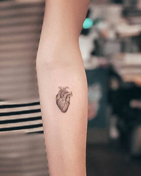 Coolest Females Small Heart Tattoo