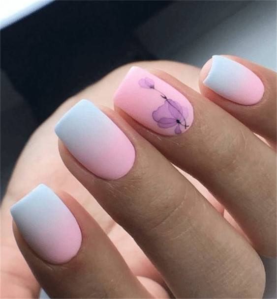 Coolest Females Square Ombre Nail