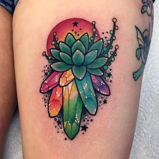 Coolest Females Succulent Tattoo