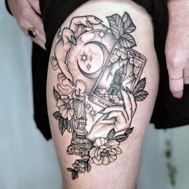 Coolest Females Tarot Card Tattoo