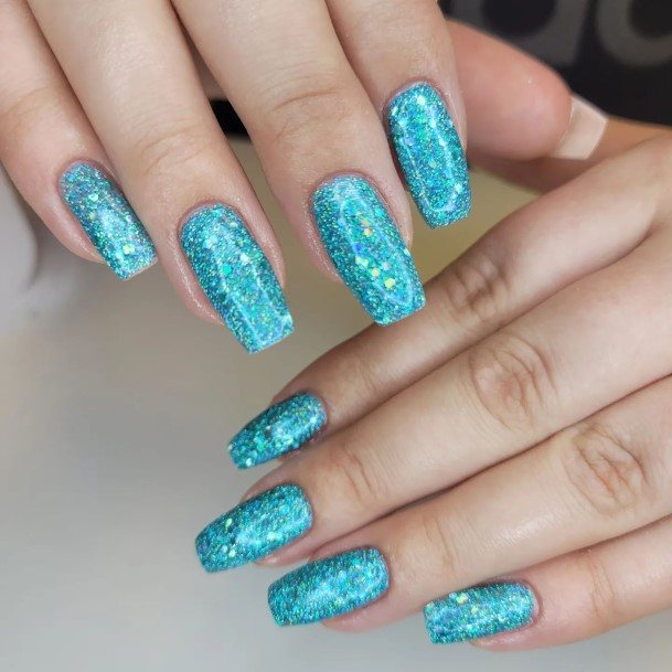 Coolest Females Turquoise Ombre Nail