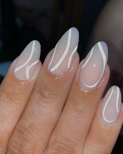 Coolest Females White Almond Shaped Nail