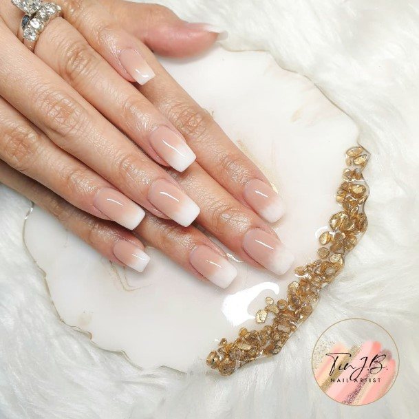 Coolest Females White And Nude Nail